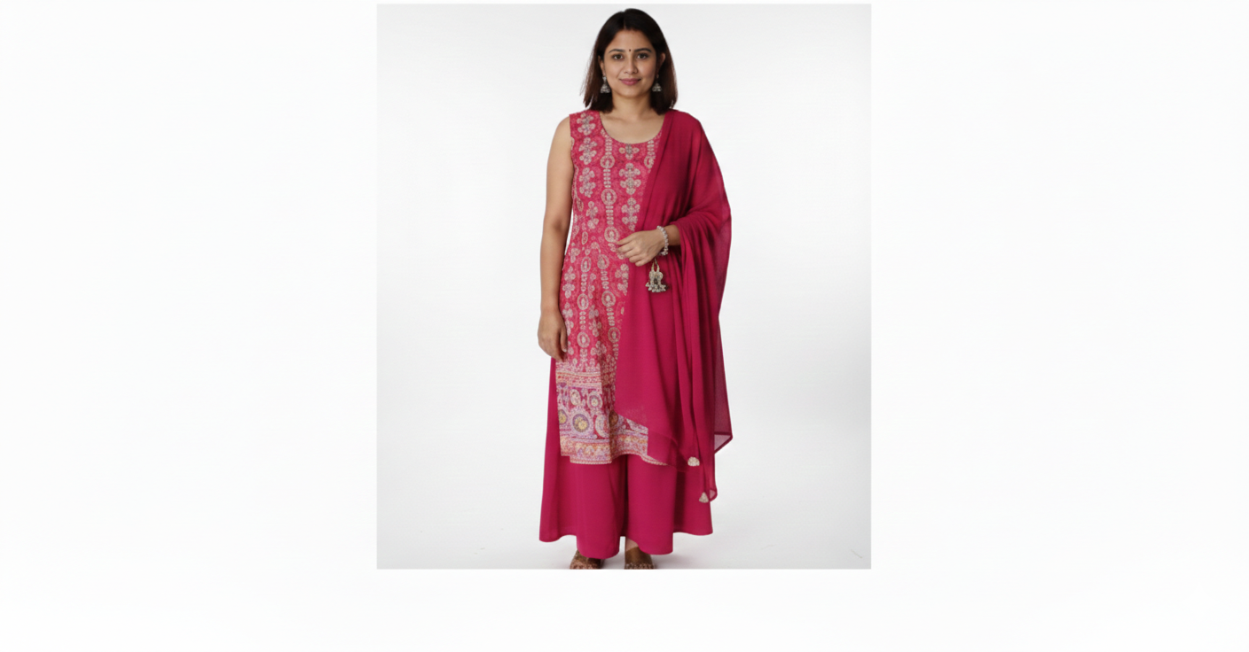 Elegant Ethnic Kurta Set with Dupatta