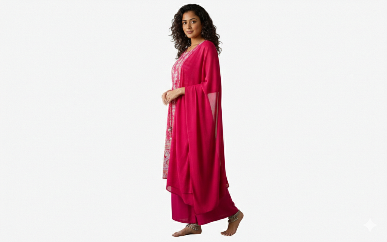 Elegant Ethnic Kurta Set with Dupatta