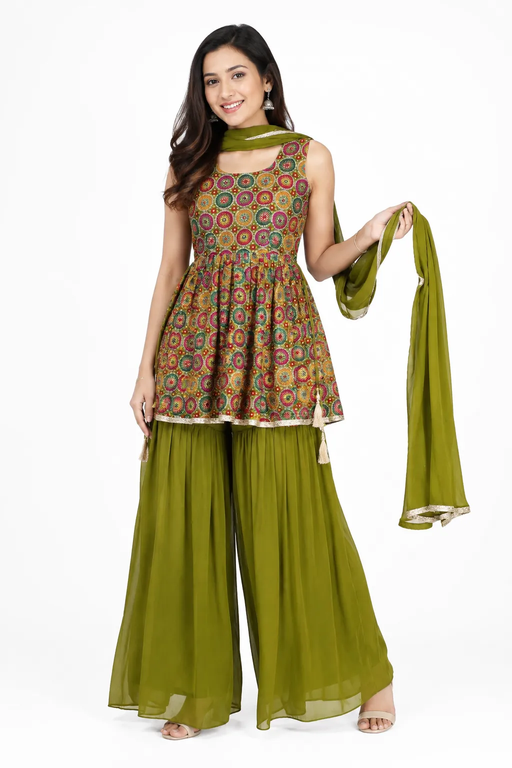 Trendy Ethnic Peplum Dress