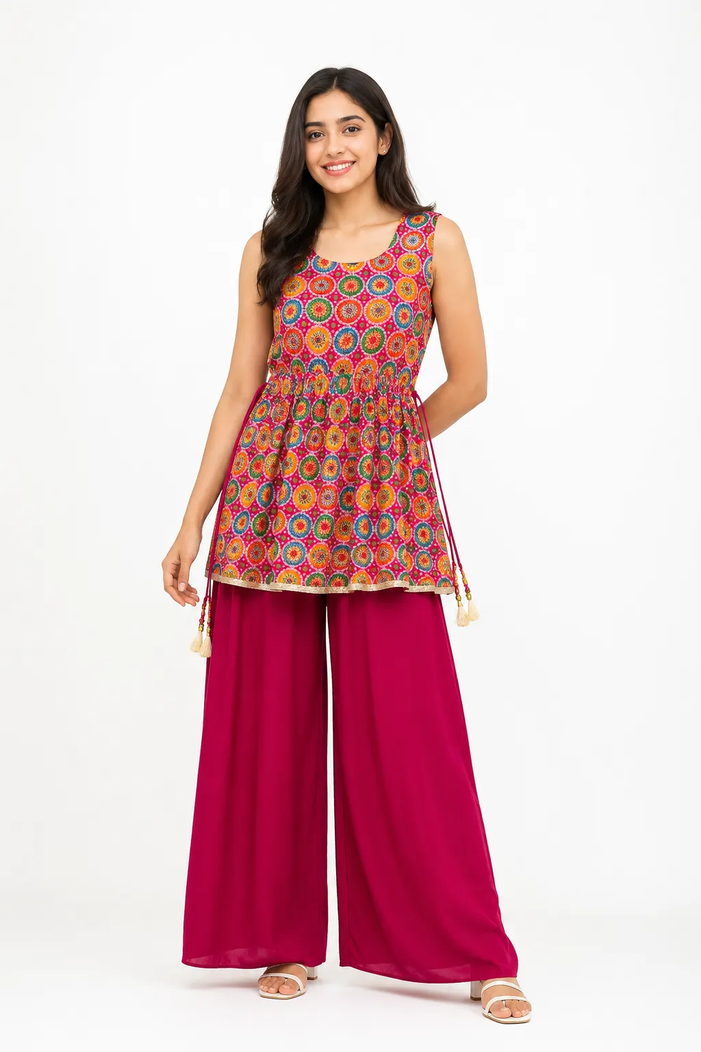 Rani Pink Chinon Top with Georgette Paolazzo