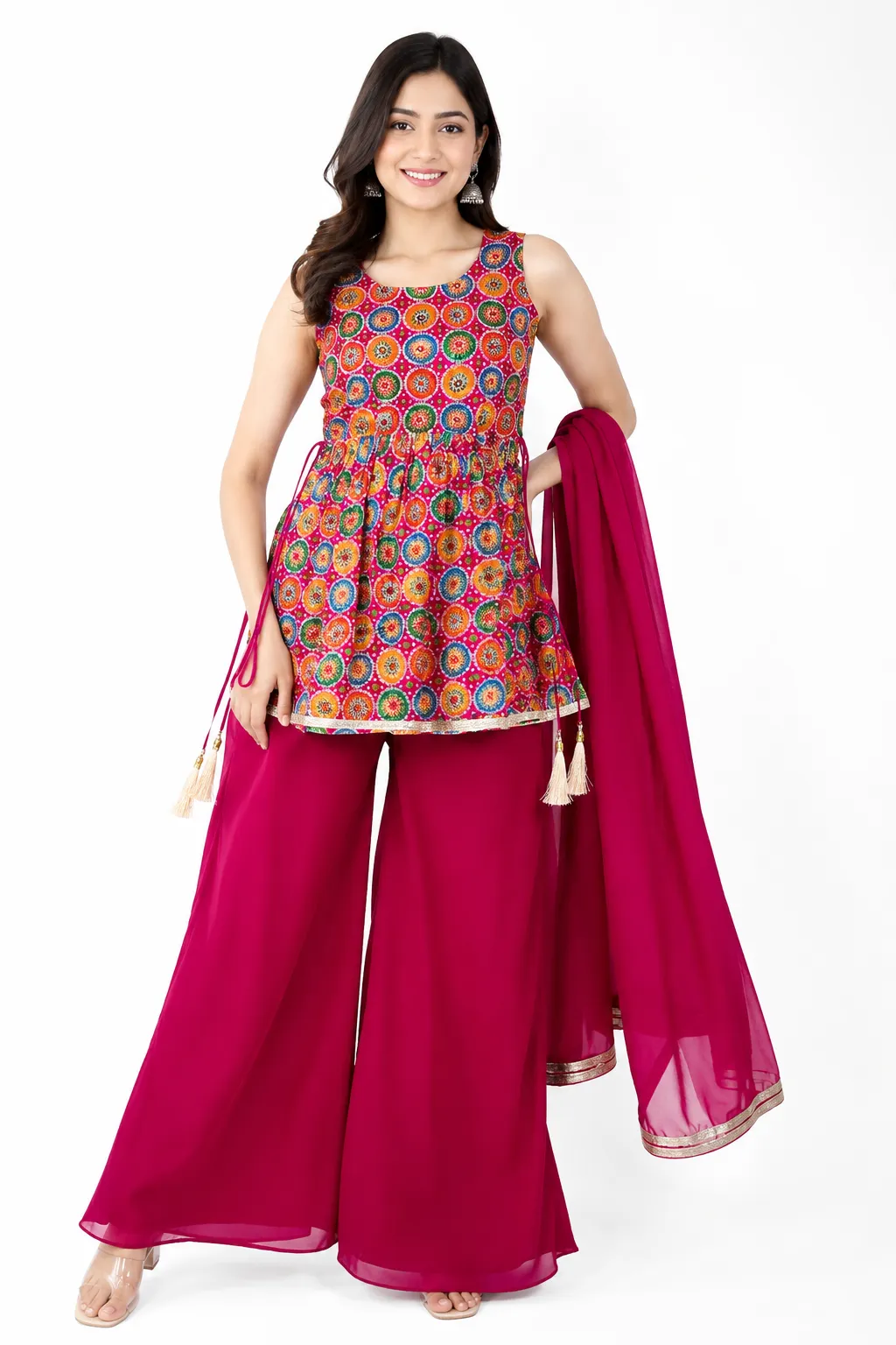 Rani Pink Chinon Top with Georgette Paolazzo