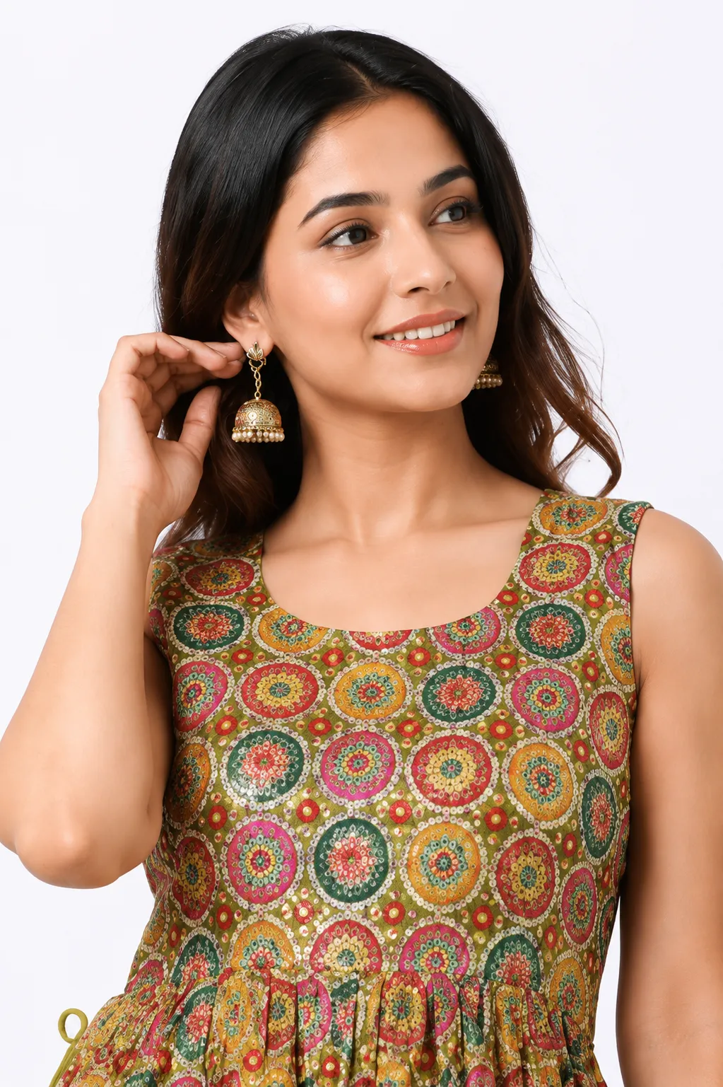 Trendy Ethnic Peplum Dress