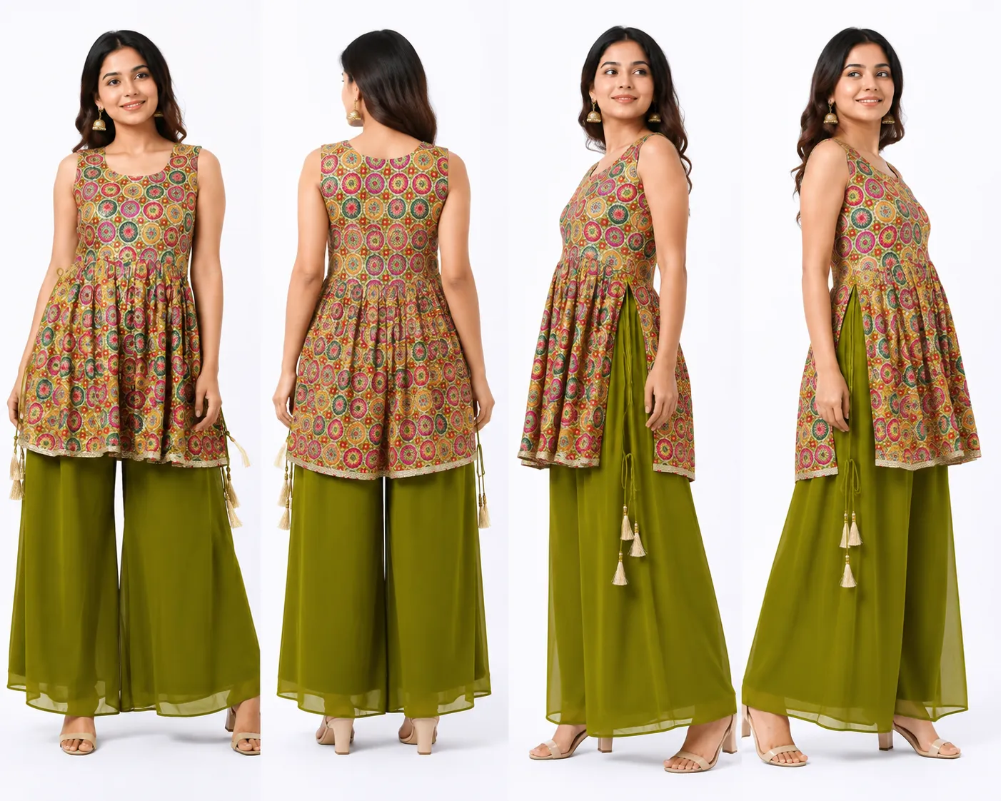 Trendy Ethnic Peplum Dress
