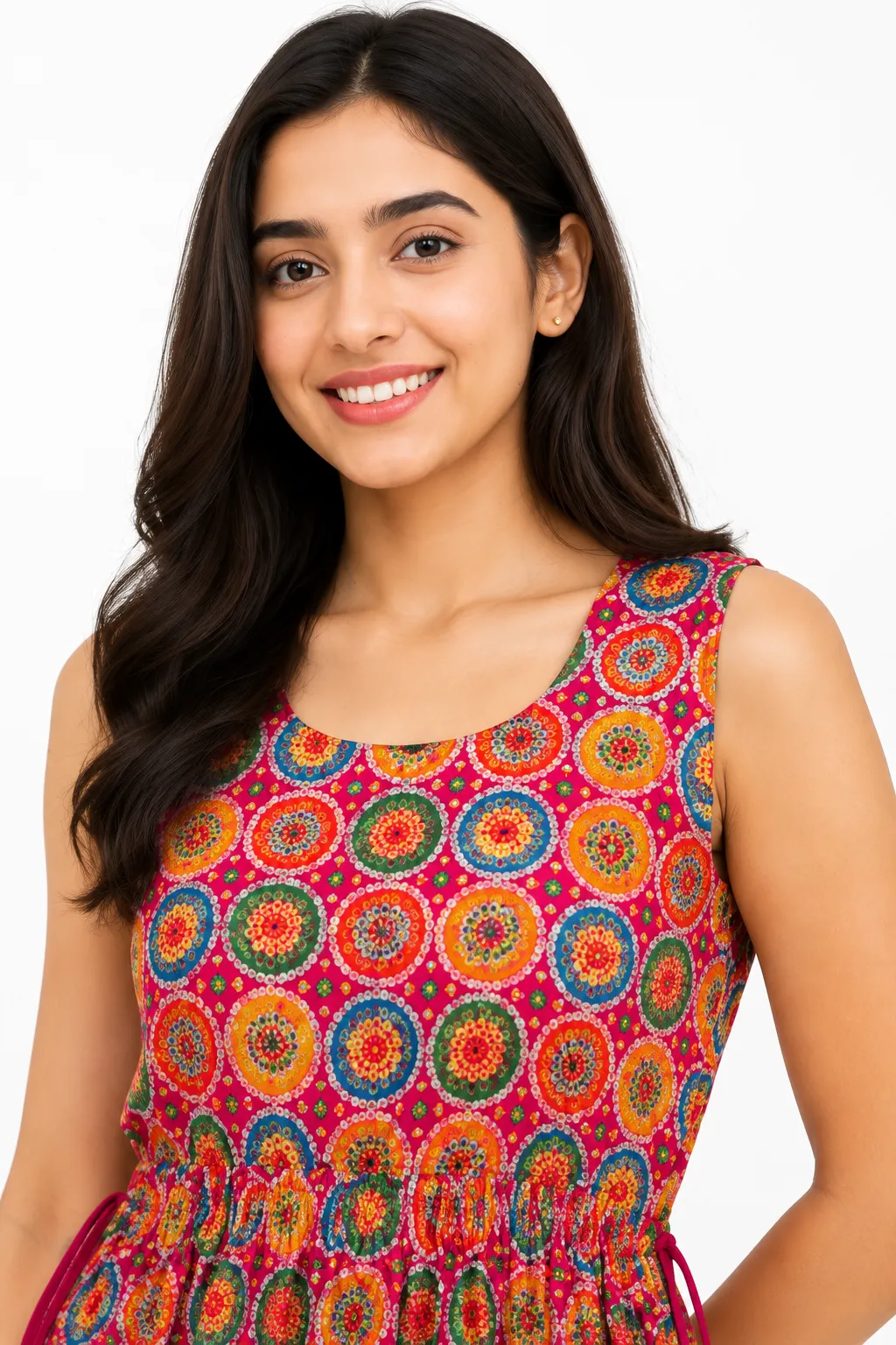 Rani Pink Chinon Top with Georgette Paolazzo