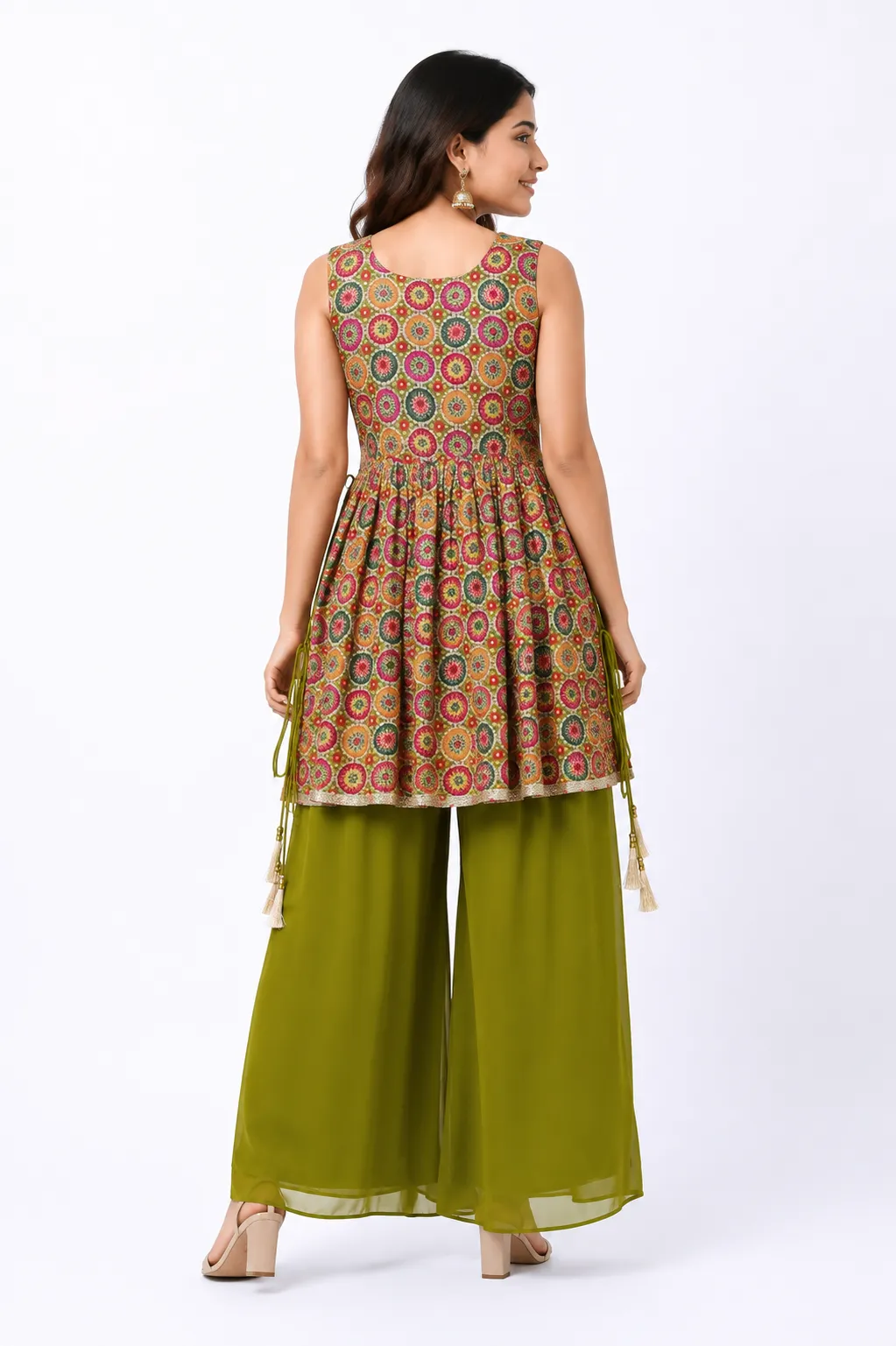 Trendy Ethnic Peplum Dress