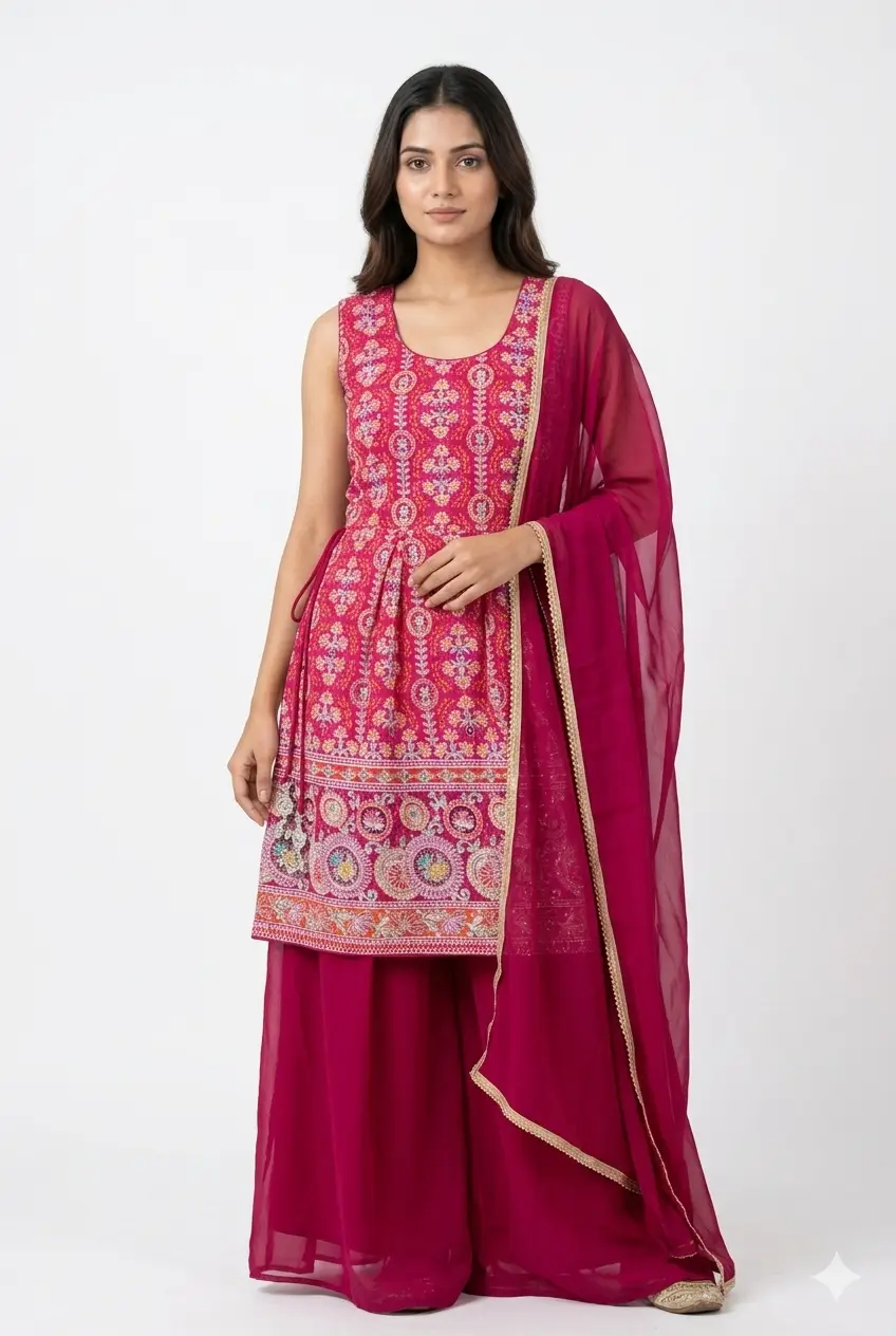 Rani Pink Chinon Top with Georgette Paolazzo