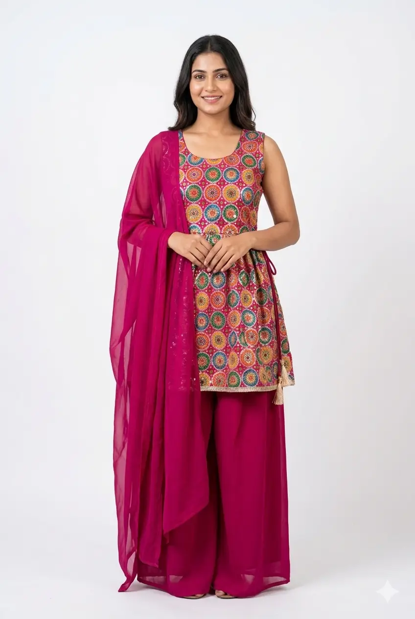 Rani Pink Chinon Top with Georgette Paolazzo