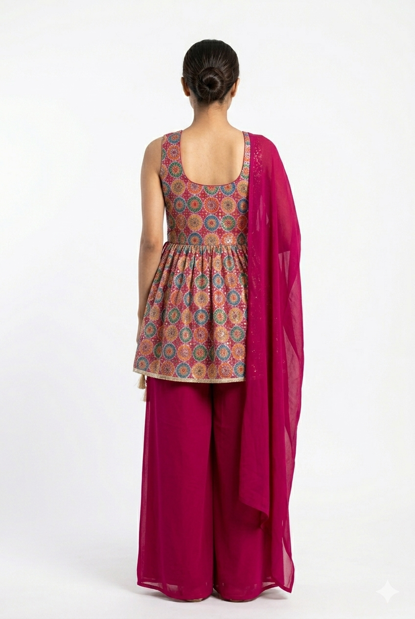 Rani Pink Chinon Top with Georgette Paolazzo