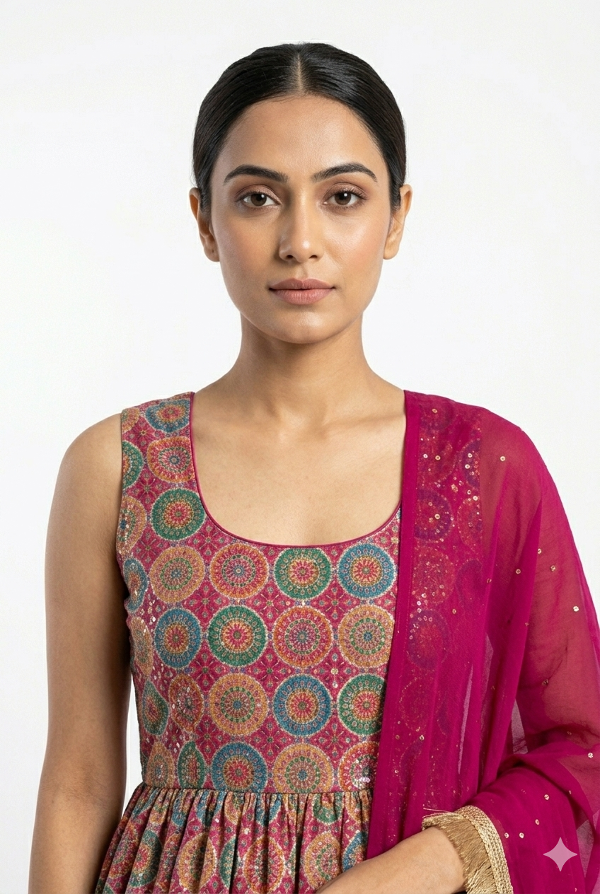 Rani Pink Chinon Top with Georgette Paolazzo