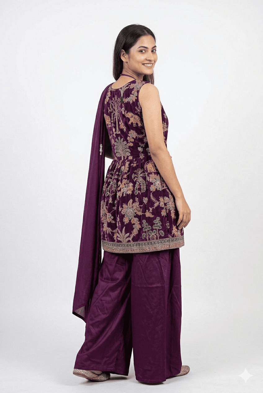 Peplum Palazzo falsha colour