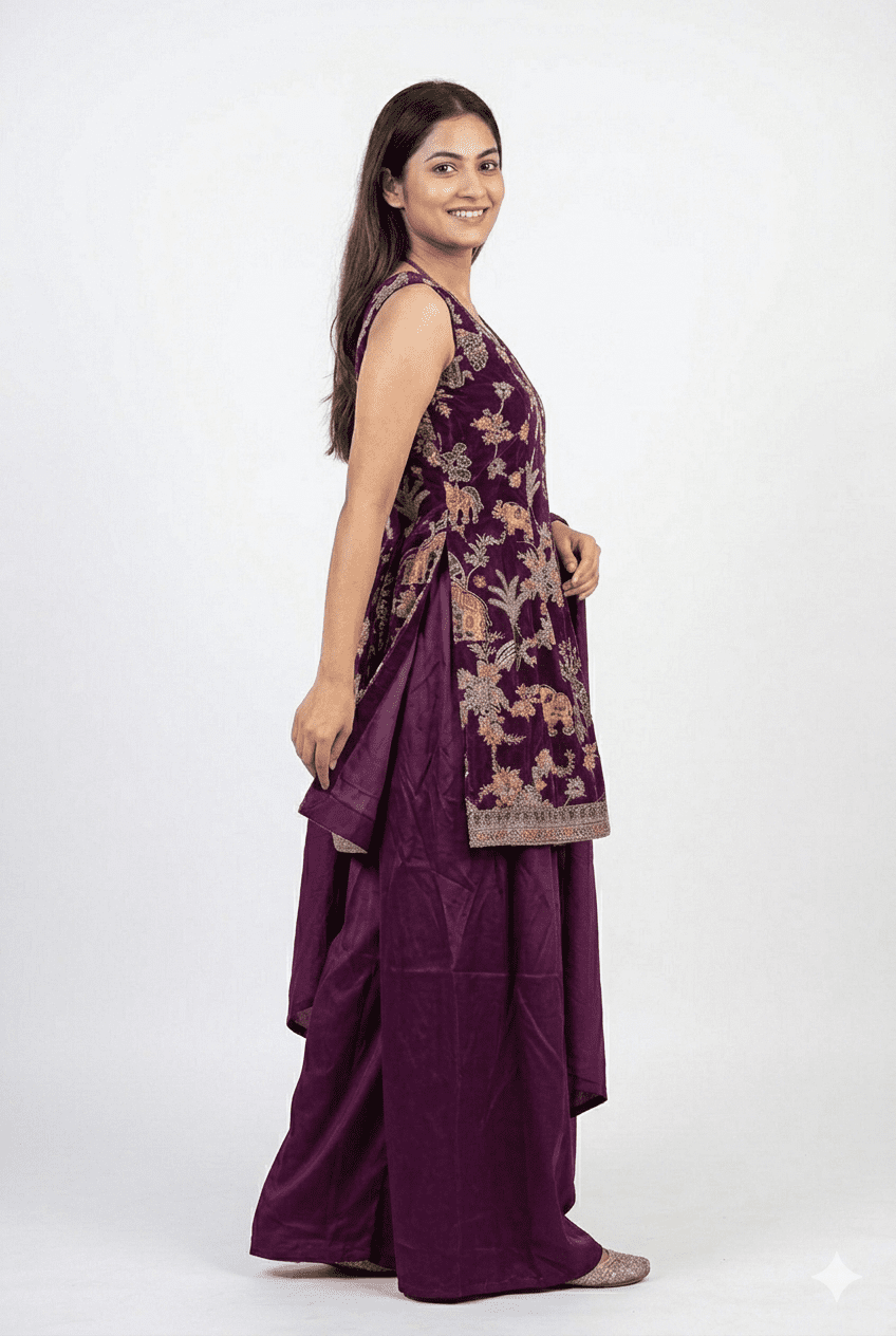 Peplum Palazzo falsha colour