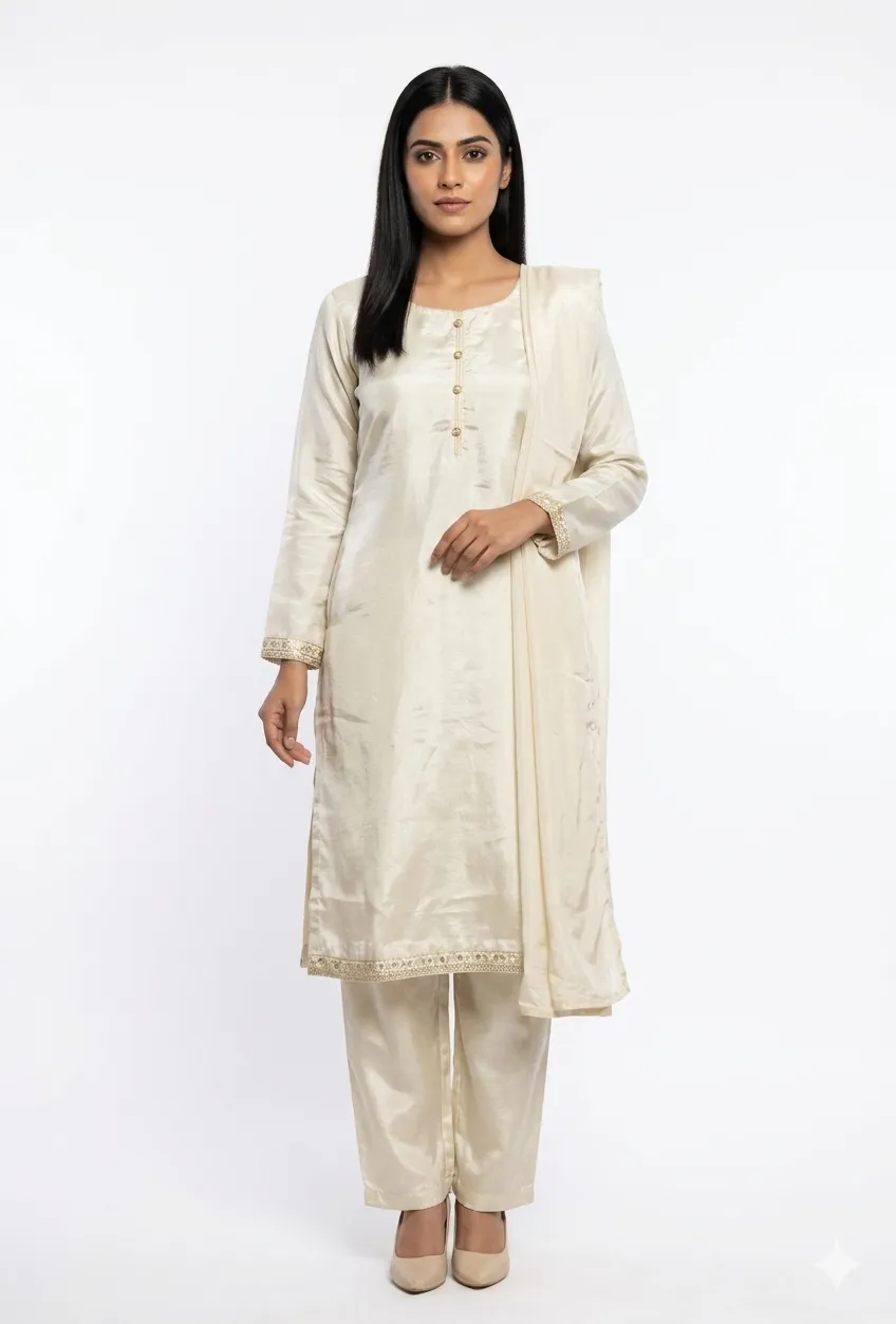 Home 44 Straight Kurta Set with Dupatta