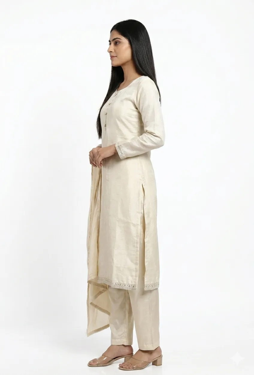 Straight Kurta Set with Dupatta