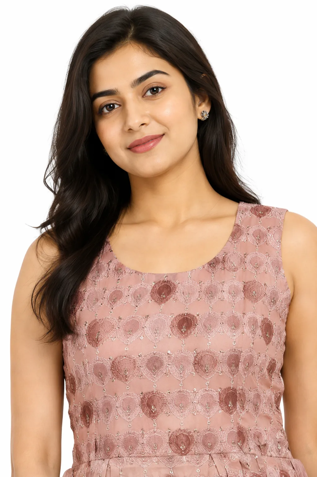 Pink Printed Peplum Palazzo Set With Dupatta